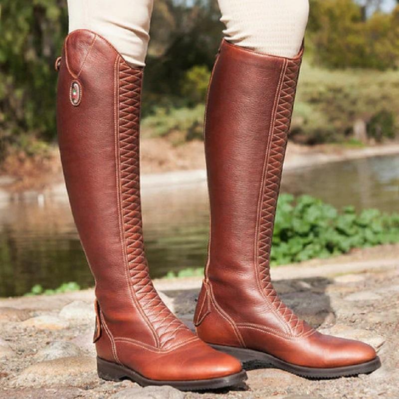 Boots Autumn Winter Women Shoes Knee High Pu Leather Knight Long Ladies Low Heels Platform Vintage Western Cowboy, Black
Boots Autumn Winter Women Shoes Knee High Pu Leather Knight Long Ladies Low Heels Platform Vintage Western Cowboy, Black