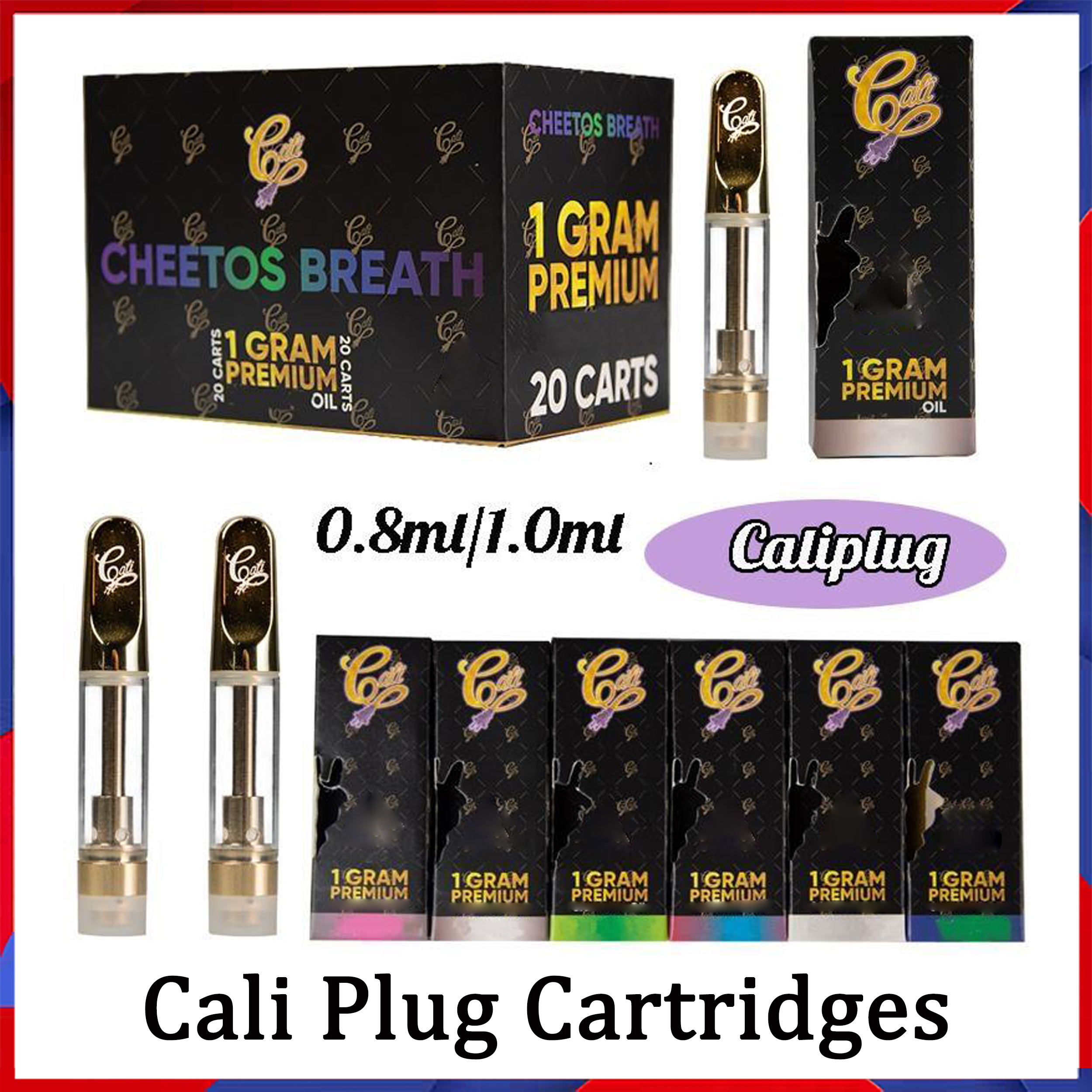 Atomizers Cali Plug Vape Cartridges Packaging Caliplug 510 Thread 0.8ml 1.0ml Ceramic Coil Wax Vaporizer Holographic Retail Box CE4 cart
Atomizers Cali Plug Vape Cartridges Packaging Caliplug 510 Thread 0.8ml 1.0ml Ceramic Coil Wax Vaporizer Holographic Retail Box CE4 cart