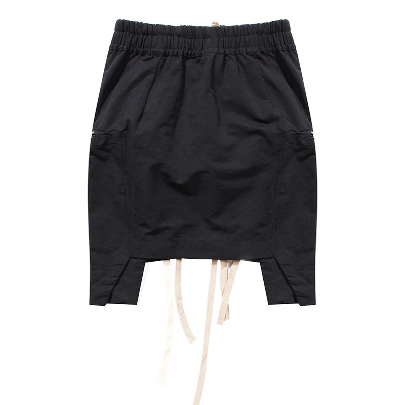 DEAT High Elastic Waist Black Bandage Split Joint Irregular Half-body Skirt Women Fashion Tide New Spring Summer 2021 1W912 210303