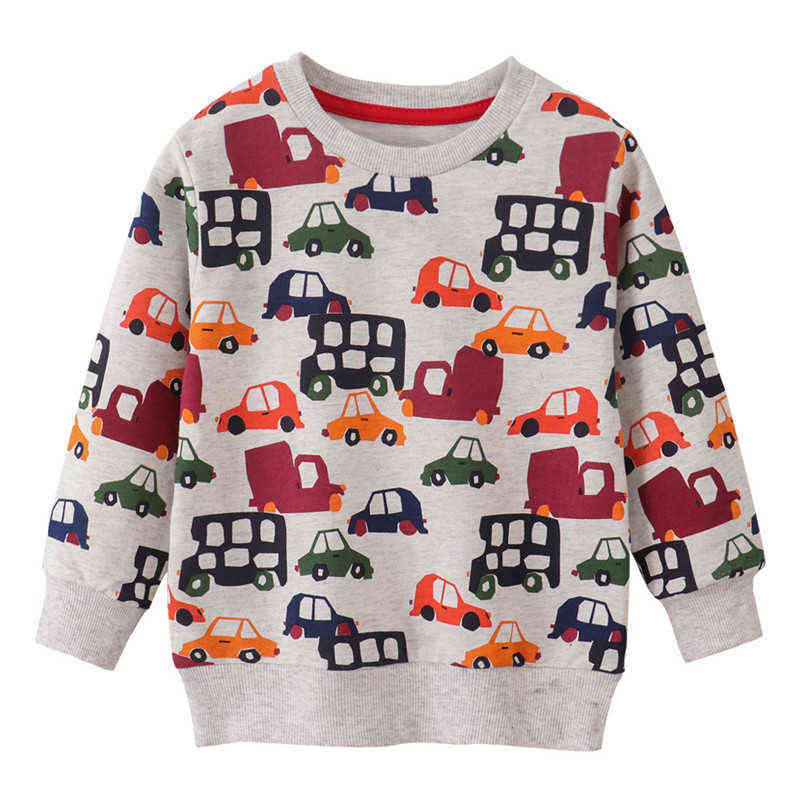 Jumping Meters Boys Girls Dinosaurs Sweatshirts Autumn Spring Children's Cotton Clothes Selling Sport Kids Hooded Shirts 211029