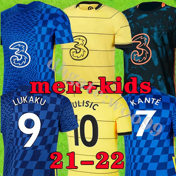 Thailand 21 22 LUKAKU WERNER HAVERTZ CHILWELL ZIYECH Soccer Jerseys 2021 2022 PULISIC home blue away yellow Football Shirt KANTE MOUNT Men+Kids set Kits, Multi
Thailand 21 22 LUKAKU WERNER HAVERTZ CHILWELL ZIYECH Soccer Jerseys 2021 2022 PULISIC home blue away yellow Football Shirt KANTE MOUNT Men+Kids set Kits, Multi