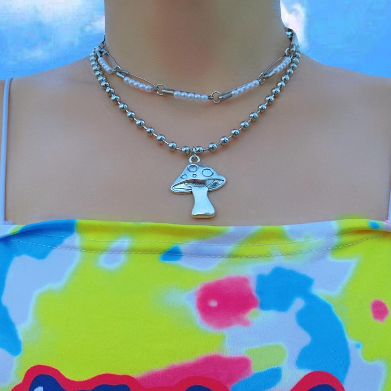 Pendant Necklaces 90s Aesthetic Pearl Pin Mushroom Necklace For Women Y2K Jewelry INS Vintage Harajuku Egirl Fashion Friends Gift
Pendant Necklaces 90s Aesthetic Pearl Pin Mushroom Necklace For Women Y2K Jewelry INS Vintage Harajuku Egirl Fashion Friends Gift