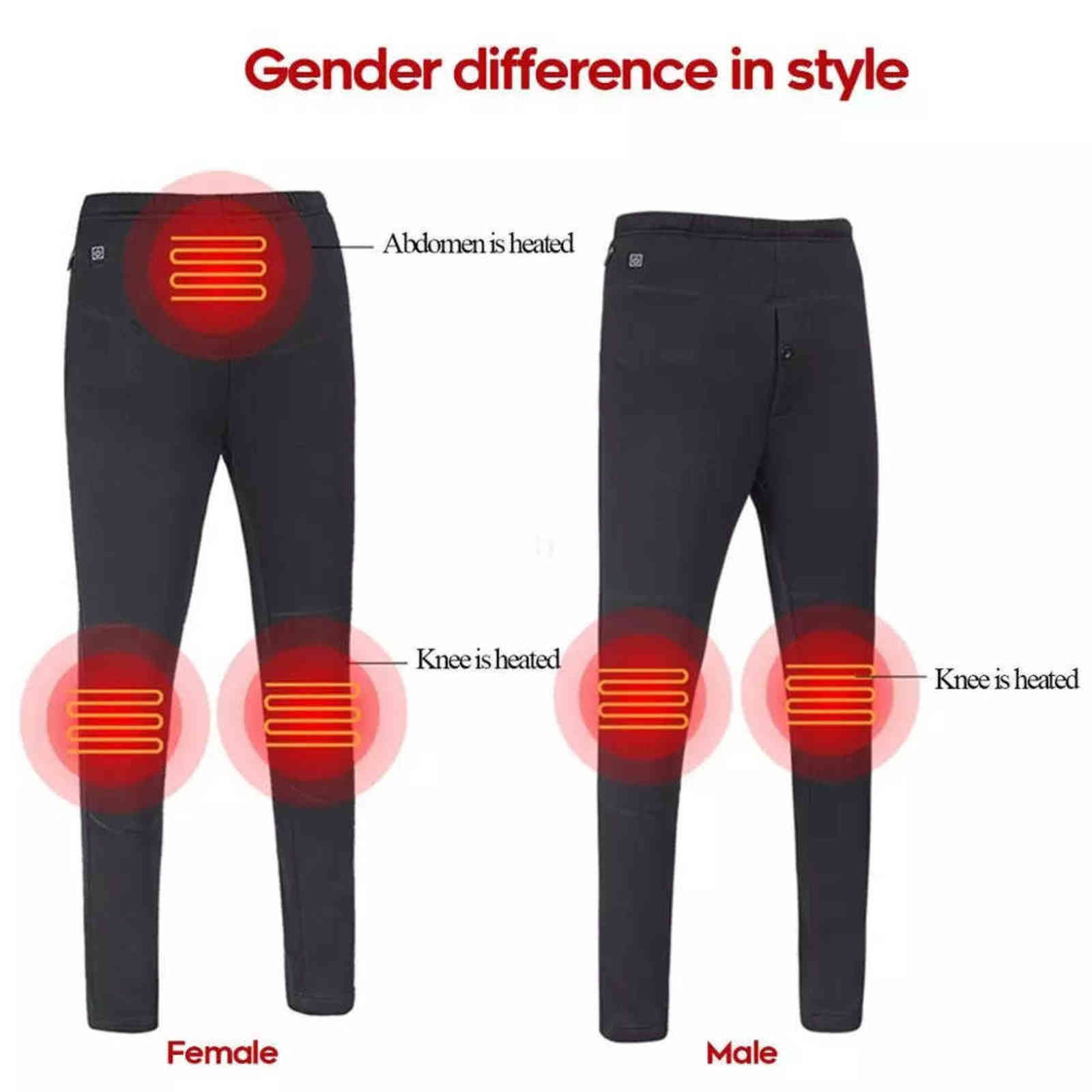 Winter Heated Pants Men Self Heating Pants Women Outdoor Hiking Warm Slim USB Trekking Skiing Electric Thermal Pants Trousers 211112