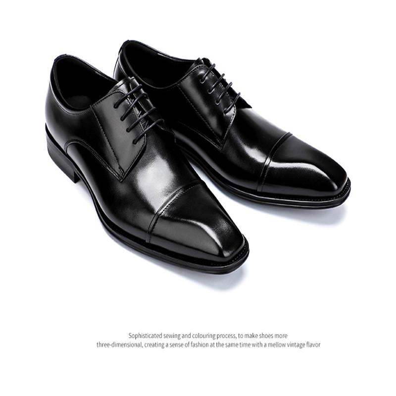 Dress Shoes Three-piece Leather Man, Real British Business Suit, Lace-up Derby Shoes, Square-headed Black Hand-made, Wedding M
Dress Shoes Three-piece Leather Man, Real British Business Suit, Lace-up Derby Shoes, Square-headed Black Hand-made, Wedding M
