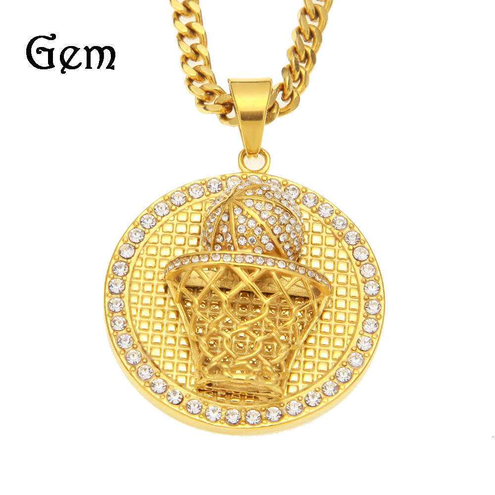 New men's gold-plated hip-hop Necklace basketball frame round diamond Military Pendant
New men's gold-plated hip-hop Necklace basketball frame round diamond Military Pendant