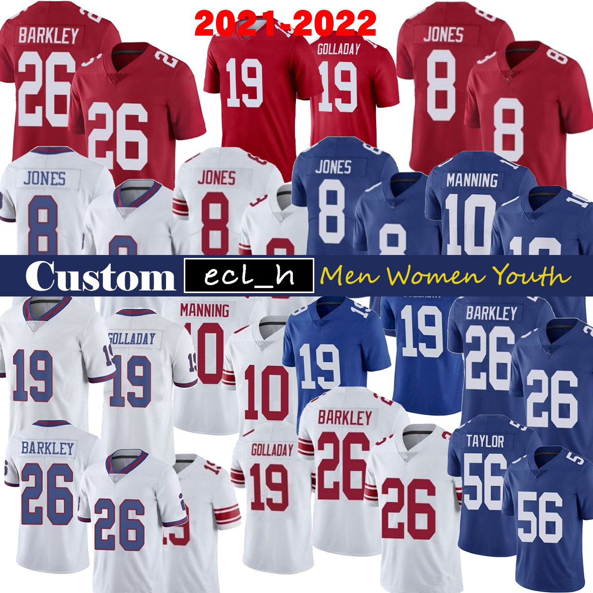 2021 NY football jersey custom Men Women Youth 8 Daniel Jones 10 Eli Manning 19 Kenny Golladay 26 Saquon Barkley 56 Lawrence Taylor 3 Shepar, Black;red
2021 NY football jersey custom Men Women Youth 8 Daniel Jones 10 Eli Manning 19 Kenny Golladay 26 Saquon Barkley 56 Lawrence Taylor 3 Shepar, Black;red
