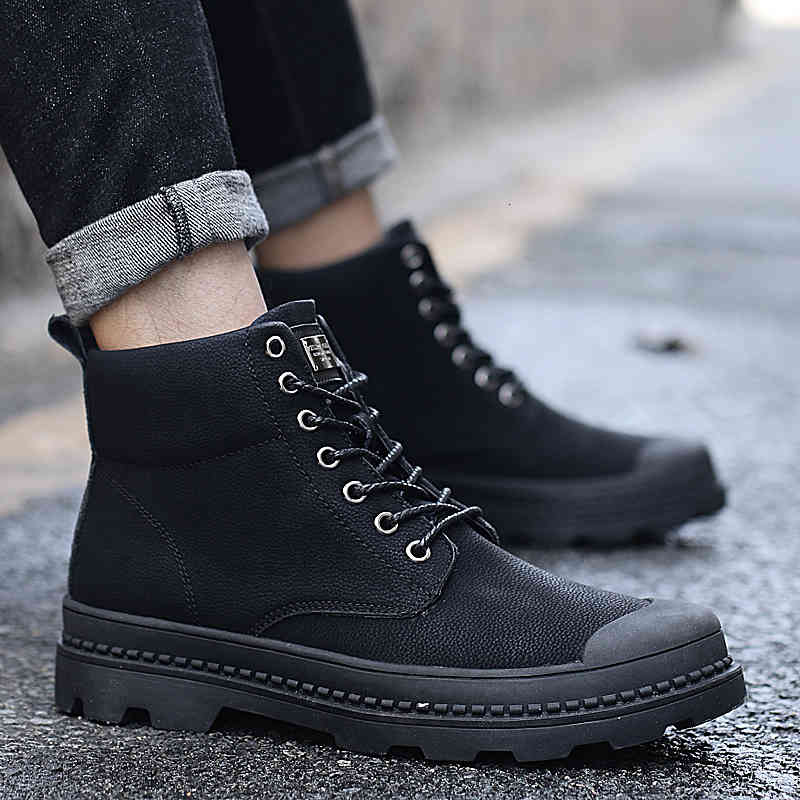 dress shoes winter boots men leather outdoor ankle fashion brand autumn male footwear with fur warm snow boots men lcqf, Black
dress shoes winter boots men leather outdoor ankle fashion brand autumn male footwear with fur warm snow boots men lcqf, Black