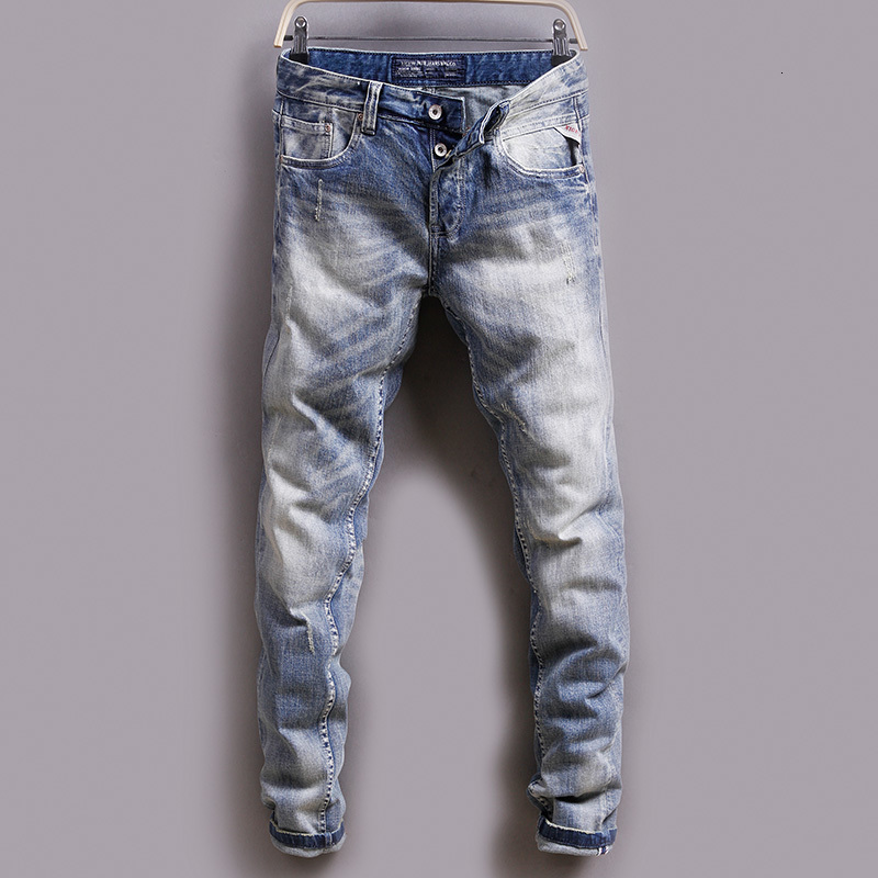 2021 New Italian Style Fashion Light Blue White Washed Slim Fit Classical Button Elastic Vintage Designer Jeans Men Pants Ni05
2021 New Italian Style Fashion Light Blue White Washed Slim Fit Classical Button Elastic Vintage Designer Jeans Men Pants Ni05