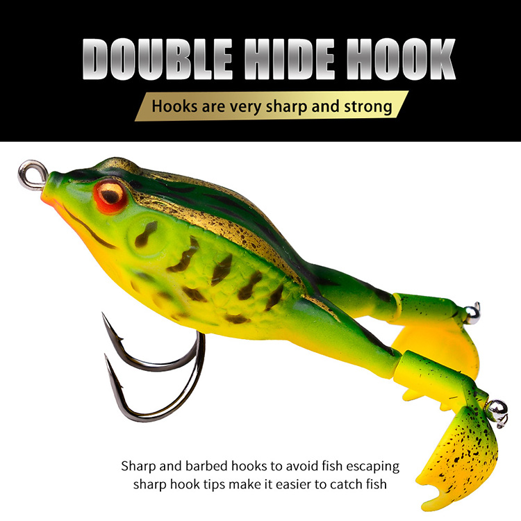 3pcs Double Propellers Frog Rotating Leg Wobbler Soft Bait Jigging Fishing Lure 95mm135g Artificial Topwater Popper Fishing