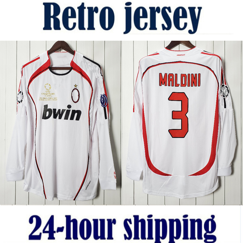 Retro 06 07 AC 2006 2007 Long sleeve away Milan camisetas de fútbol soccer jersey vintage football shirt classic camiseta, White
Retro 06 07 AC 2006 2007 Long sleeve away Milan camisetas de fútbol soccer jersey vintage football shirt classic camiseta, White