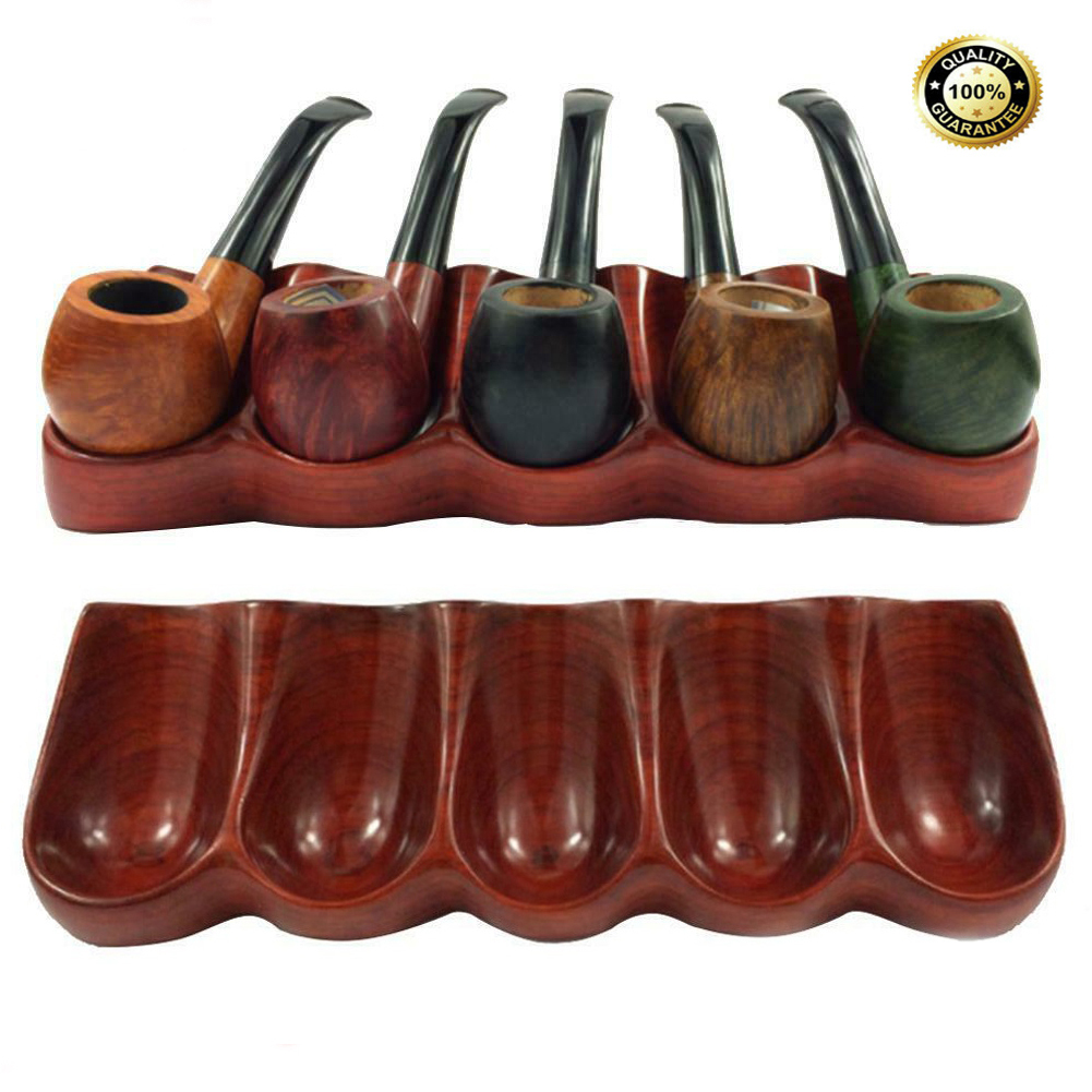 2020 Pipe Stand Unique Holds 5 Pipes Solid Red Wood Tobacco/Smoking Pipe Stand/Rack/Holder Gift New C0310
2020 Pipe Stand Unique Holds 5 Pipes Solid Red Wood Tobacco/Smoking Pipe Stand/Rack/Holder Gift New C0310