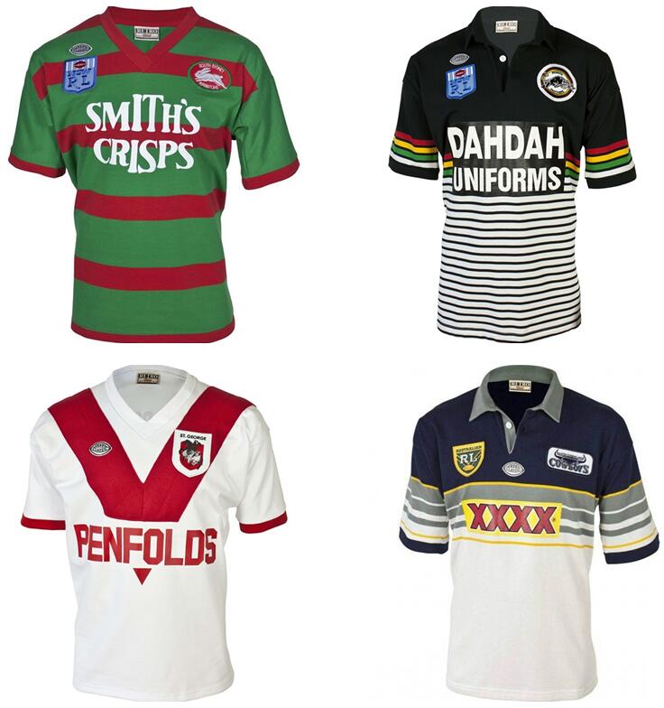 Retro Rugby Jersey 1989 South Sydney Rabbitohs 1991 Penrith Panthers 1995 Cowboys 1979 Dragons nrl league jerseys 4XL 5XL, Black;gray
Retro Rugby Jersey 1989 South Sydney Rabbitohs 1991 Penrith Panthers 1995 Cowboys 1979 Dragons nrl league jerseys 4XL 5XL, Black;gray