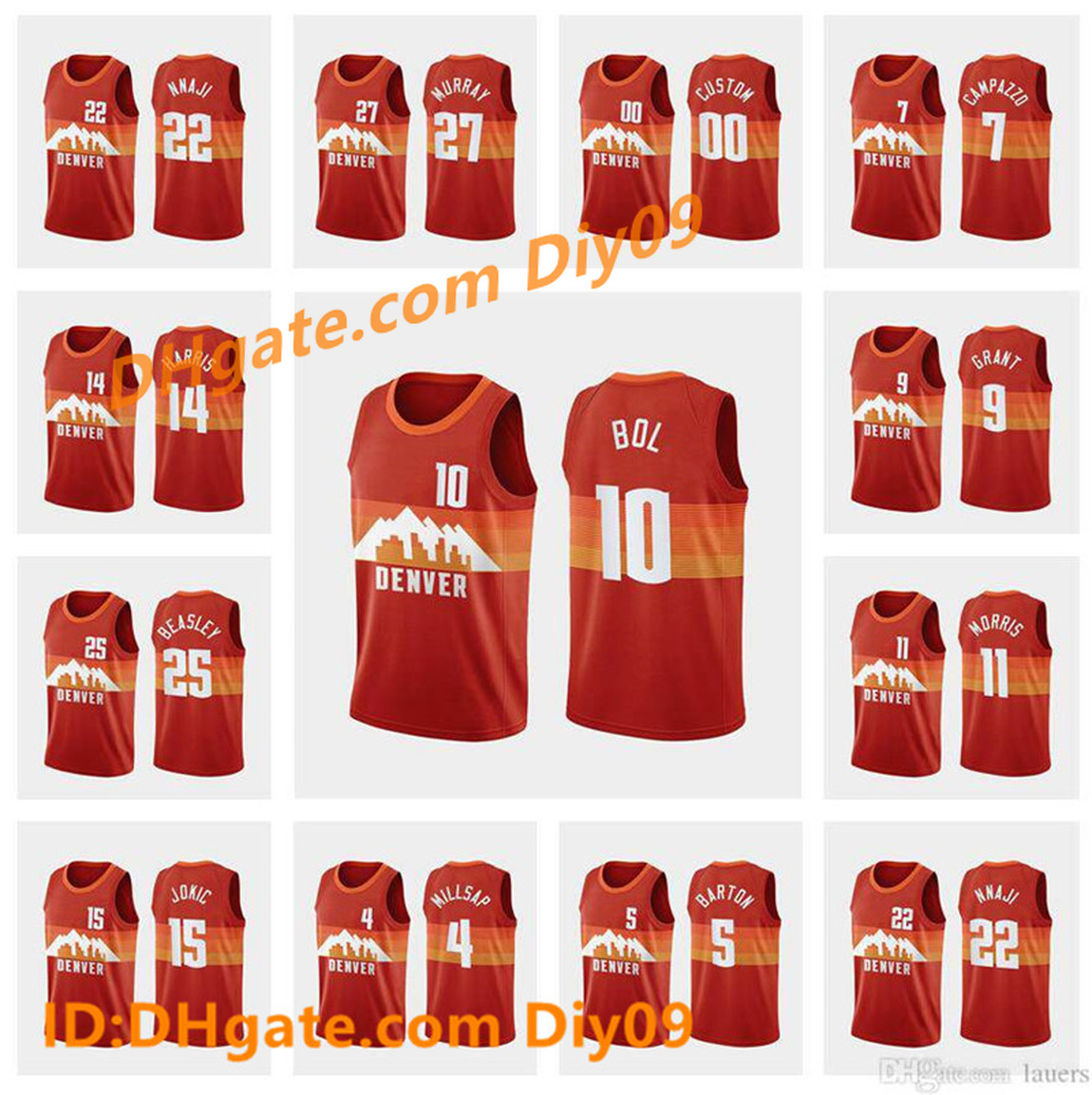 Custom 1 Michael Porter Jr. Denver Nuggets 10 Bol Murray Jokic New Millsap Morris Barton Harris 2020/21 City Basketball Jersey, Black;red
Custom 1 Michael Porter Jr. Denver Nuggets 10 Bol Murray Jokic New Millsap Morris Barton Harris 2020/21 City Basketball Jersey, Black;red