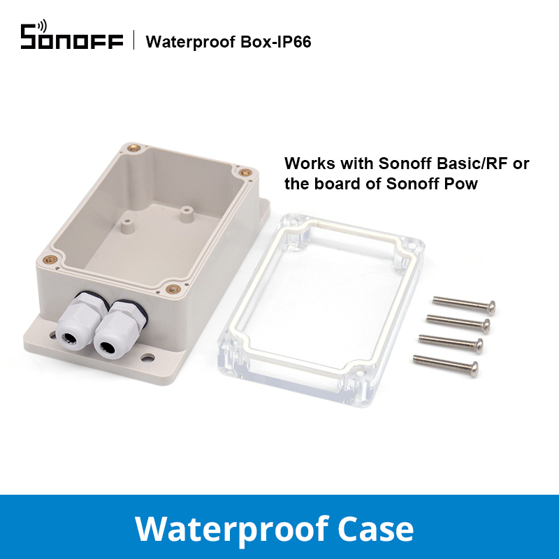 Sonoff IP66 Waterproof Junction Box Waterproof Case Water-resistant Shell Support Sonoff Basic/RF/Dual/Pow for Xmas Tree Lights
Sonoff IP66 Waterproof Junction Box Waterproof Case Water-resistant Shell Support Sonoff Basic/RF/Dual/Pow for Xmas Tree Lights