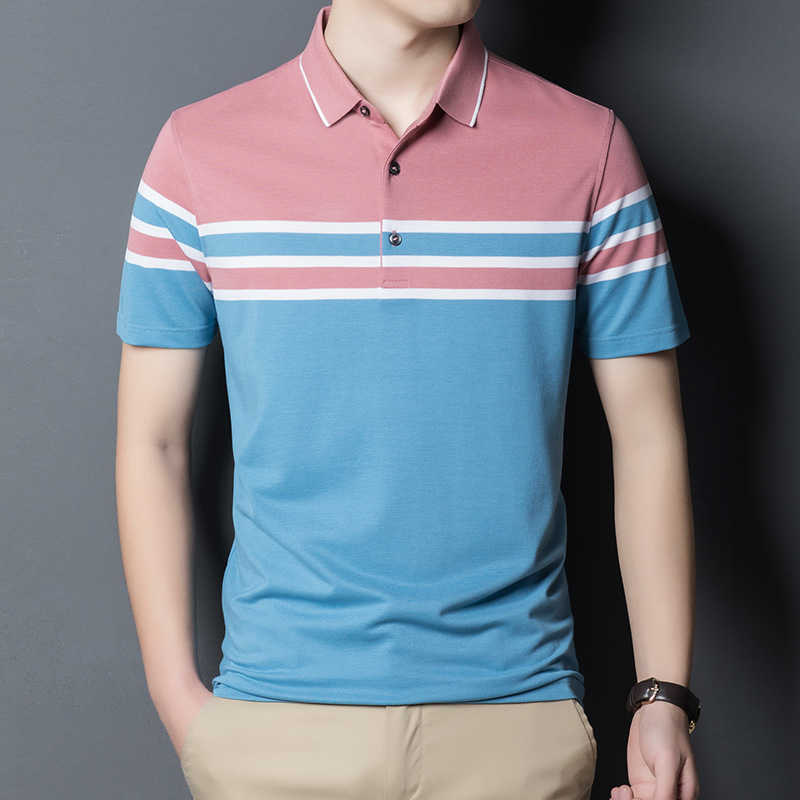 Summer stripe short sleeve polo shirt men's business leisure thin Lapel tshirt for men, 301 green
Summer stripe short sleeve polo shirt men's business leisure thin Lapel tshirt for men, 301 green