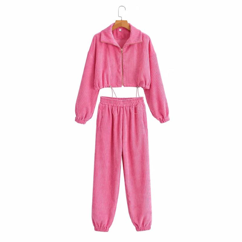 Women' Two Piece Pants Set Woman 2 Pieces Corduroy Long Sleeve Short Cardigan Coat Top & High Straight Pantsuit Streetwear Clothes
Women' Two Piece Pants Set Woman 2 Pieces Corduroy Long Sleeve Short Cardigan Coat Top & High Straight Pantsuit Streetwear Clothes