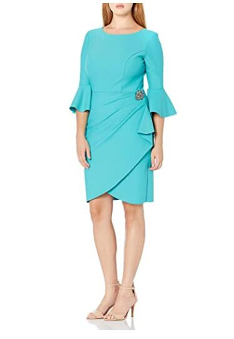 2022 Half Sleeve Sexy Short Dresses Party Evening Sheath Jewel Neck Satin Pleats Runway Fashion Prom Dress, White
2022 Half Sleeve Sexy Short Dresses Party Evening Sheath Jewel Neck Satin Pleats Runway Fashion Prom Dress, White