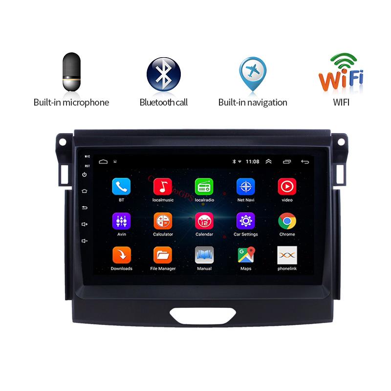 car dvd GPS Navigation Radio Player for Ford Ranger-2015 with USB WIFI Music AUX support Carplay Android 10 9 inch Touchscreen