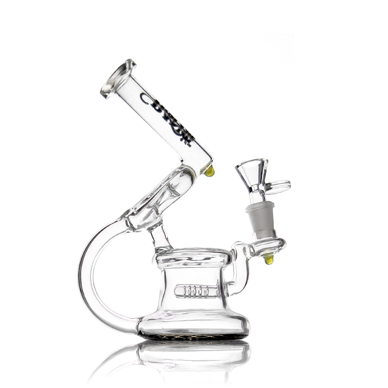 7.8 inches Unique Bongs Recycler Inline Perc Glass Bong 14mm female Joint Glass Water Pipes With Bow l
7.8 inches Unique Bongs Recycler Inline Perc Glass Bong 14mm female Joint Glass Water Pipes With Bow l