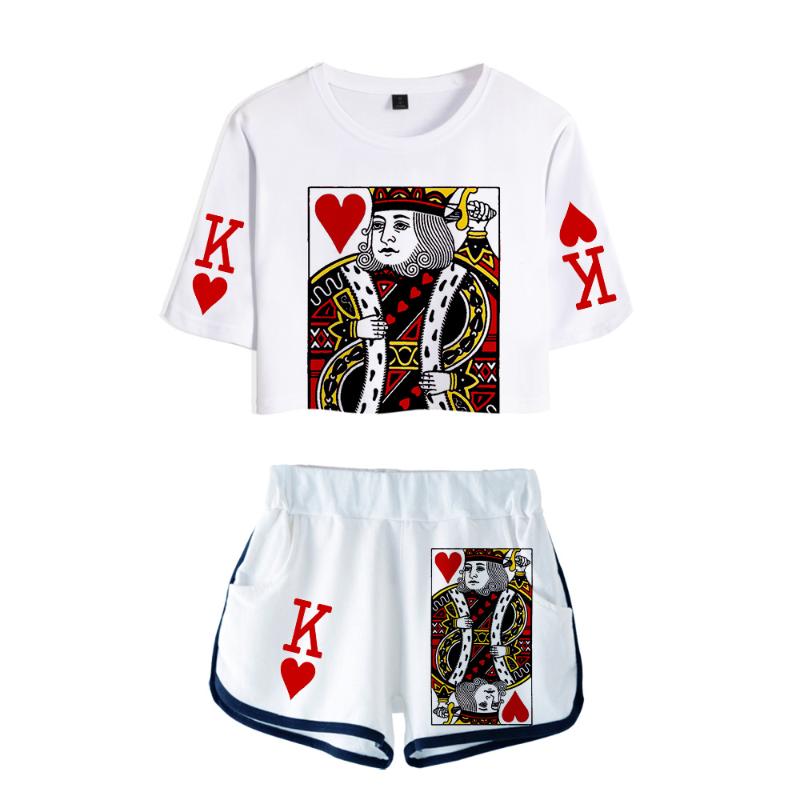 Women's Tracksuits Fashion JQK Poker 3D Print Style 2021 Two-piece Summer Umbilical Shirt Womens Casual Cool Boy/girl's Set, Gray
Women's Tracksuits Fashion JQK Poker 3D Print Style 2021 Two-piece Summer Umbilical Shirt Womens Casual Cool Boy/girl's Set, Gray