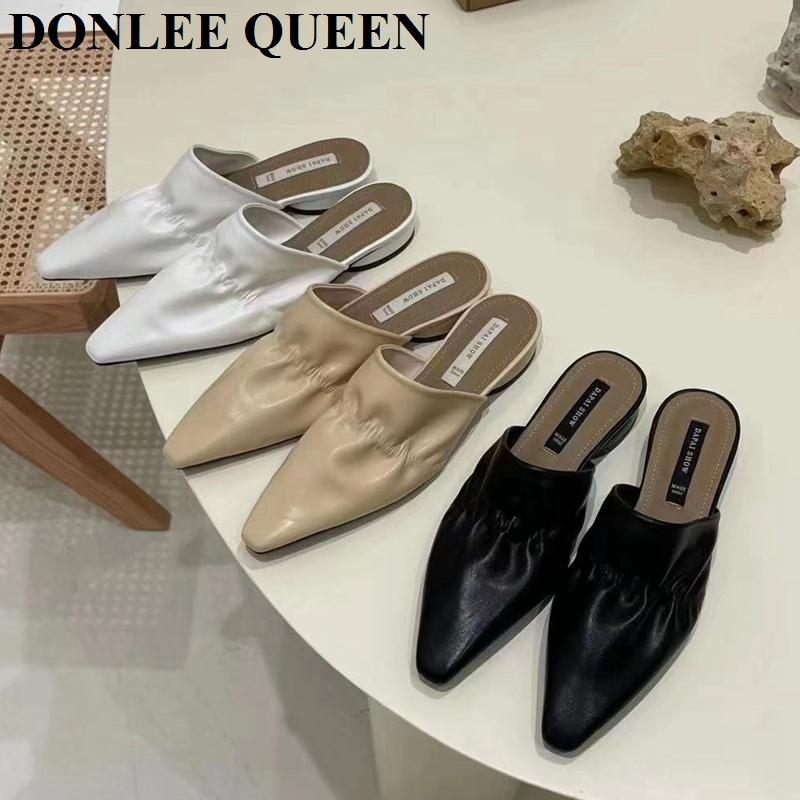 Spring Fashion Pleated Mule Soft Shoes Women Flat Leisure Slippers Ladies Slip On Slides Female Casual Flip Flops Summer Sandals, Black
Spring Fashion Pleated Mule Soft Shoes Women Flat Leisure Slippers Ladies Slip On Slides Female Casual Flip Flops Summer Sandals, Black
