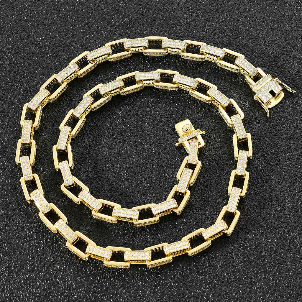 HipHop 8MM Thick Cuban Iced Out Square Copper AAA Cubic Zirconia Stone 14K Real Gold Plating Chain Bracelet for Men Fine Jewelry X0509
HipHop 8MM Thick Cuban Iced Out Square Copper AAA Cubic Zirconia Stone 14K Real Gold Plating Chain Bracelet for Men Fine Jewelry X0509