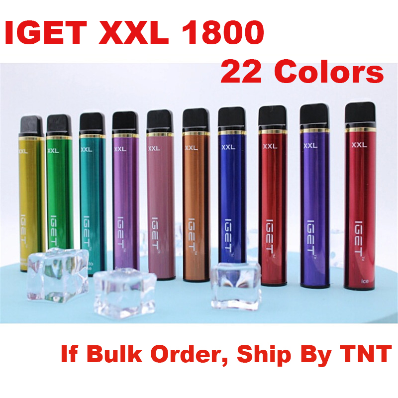 Authentic iget xxl Disposable E Cigarettes pod device kit 1800 puffs 950mah battery 2.4ml prefilled cartridge vape pen vs puff bar plus flex Bang
Authentic iget xxl Disposable E Cigarettes pod device kit 1800 puffs 950mah battery 2.4ml prefilled cartridge vape pen vs puff bar plus flex Bang