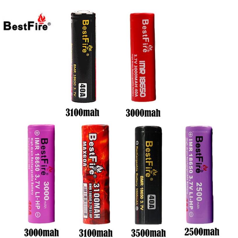 Bestfire IMR batteries 18650 3000mah 3500mah 3100mah 2500mah 35A 40A Rechargeable e cig Battery vape Multi Colorsa24a38
Bestfire IMR batteries 18650 3000mah 3500mah 3100mah 2500mah 35A 40A Rechargeable e cig Battery vape Multi Colorsa24a38
