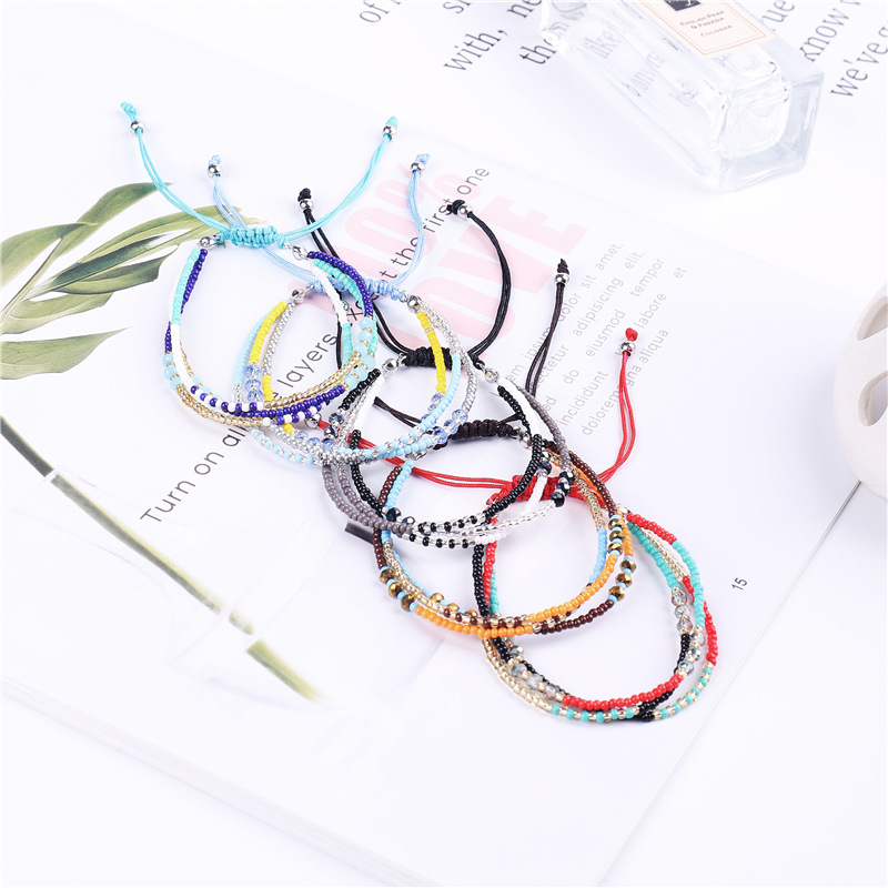 Colorful Crystal Rice Beads Strands Bracelet Jewelry for Women Gift