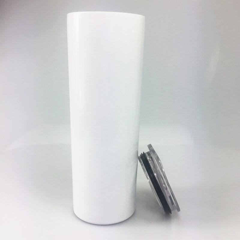 New 20oz Sublimation Tumbler with Lid DIY Blank straight Tumblers Double Wall Vacuum Insulated Slim Tumblers Car Mug