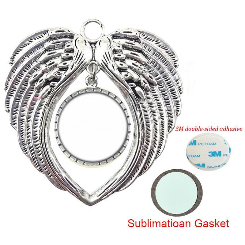 sublimation christmas ornament decorations angel wings shape blank hot transfer printing consumables supplies gift sxa11