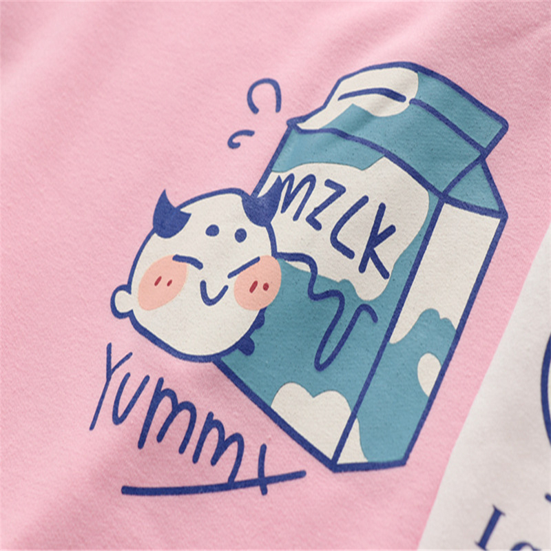 Merry Pretty Women Cartoon Print Pink Hooded Sweatshirts Winter Long Sleeve Tie Collar Hoodies Femme Harajuku Pullovers 201102