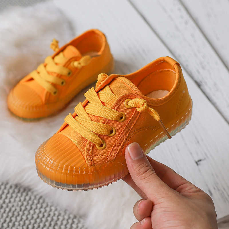 Spring Children Canvas Shoes Fashion Girls Student Summer Soft Jelly Bottom Casual Sneakers Breathable Boys Non-slip Sport Shoes 220107