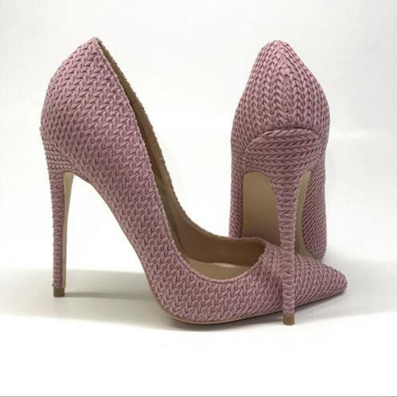 2021 Dress Shoes Black / Pink Knitted Fabric Women Pointed Toe Stiletto High Heels shoe Fashion Designer Pumps Boots Plus Size 35-41, 12cm pink
2021 Dress Shoes Black / Pink Knitted Fabric Women Pointed Toe Stiletto High Heels shoe Fashion Designer Pumps Boots Plus Size 35-41, 12cm pink