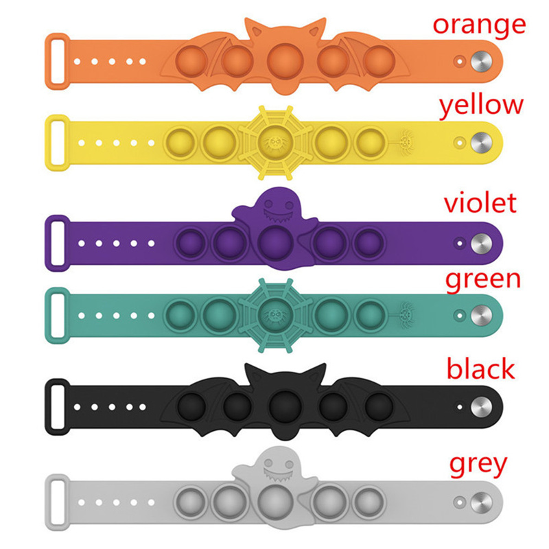 Hallowmas Bracelet Push Bubble Fidget Toys Party Favor Cartoon Ghost Spider Shape Bracelets Siliocne Wristband Pop Bubbles Sensory Decompression Toy INS
Hallowmas Bracelet Push Bubble Fidget Toys Party Favor Cartoon Ghost Spider Shape Bracelets Siliocne Wristband Pop Bubbles Sensory Decompression Toy INS