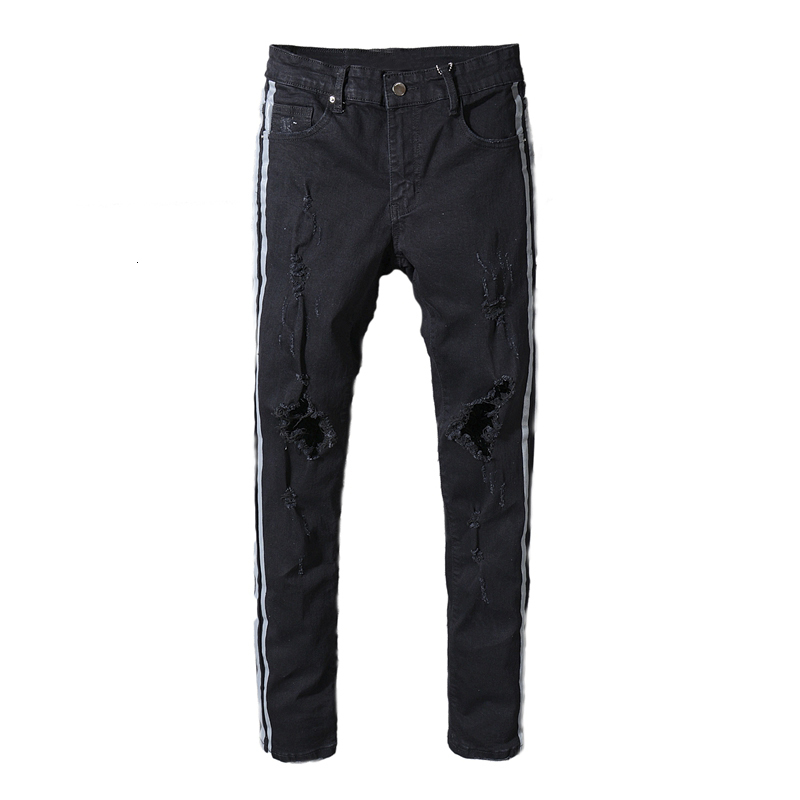 2021 New Men's Male Trousers Street Fashion Brand Summer Style Black Slim Denim Knife Cut Holes Beggar Hairdresse Pants Dm6z
2021 New Men's Male Trousers Street Fashion Brand Summer Style Black Slim Denim Knife Cut Holes Beggar Hairdresse Pants Dm6z