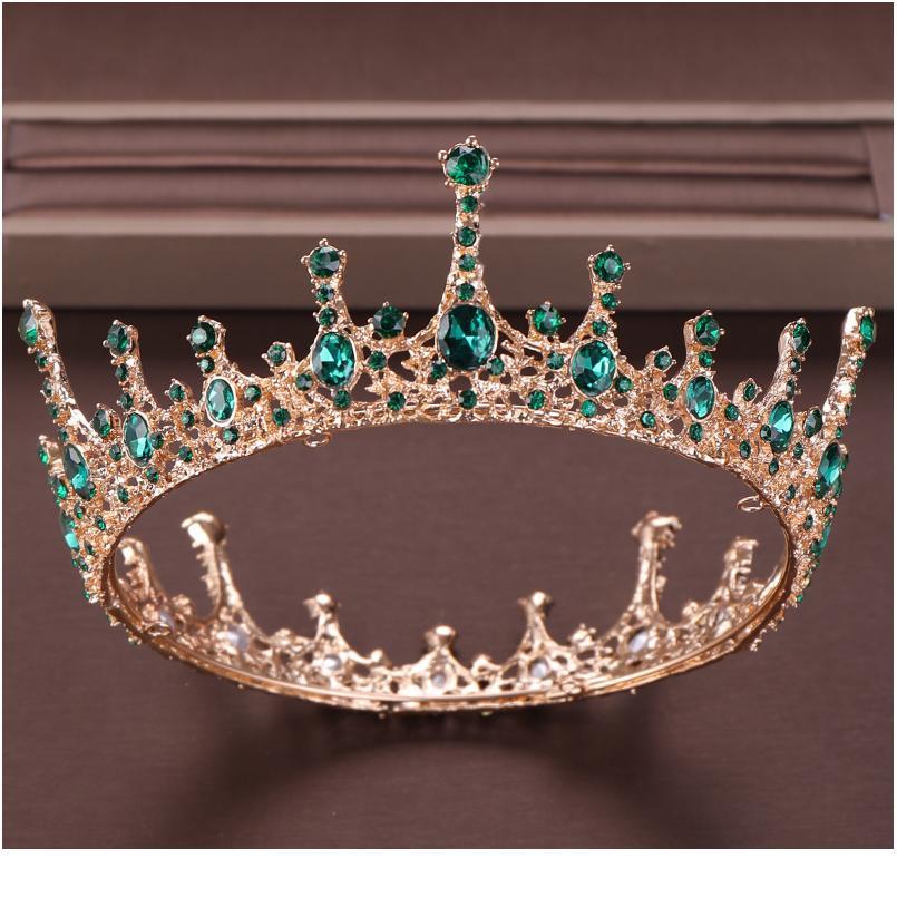 Vintage Baroque Green Crystal Round Queen Crown Wedding Tiara Bridal Diadem Gold Color Headpiece Dress Wedding Hair Acc jllYkB, Silver
Vintage Baroque Green Crystal Round Queen Crown Wedding Tiara Bridal Diadem Gold Color Headpiece Dress Wedding Hair Acc jllYkB, Silver