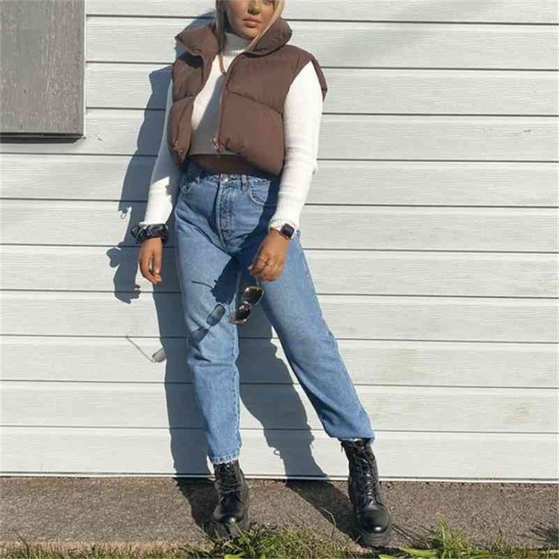 PUWD Casual Woman Pink Light Short Puffer Vest Spring Fashion Ladies Warm Double-Side Outwear Female Streetwear Down Tank 210923