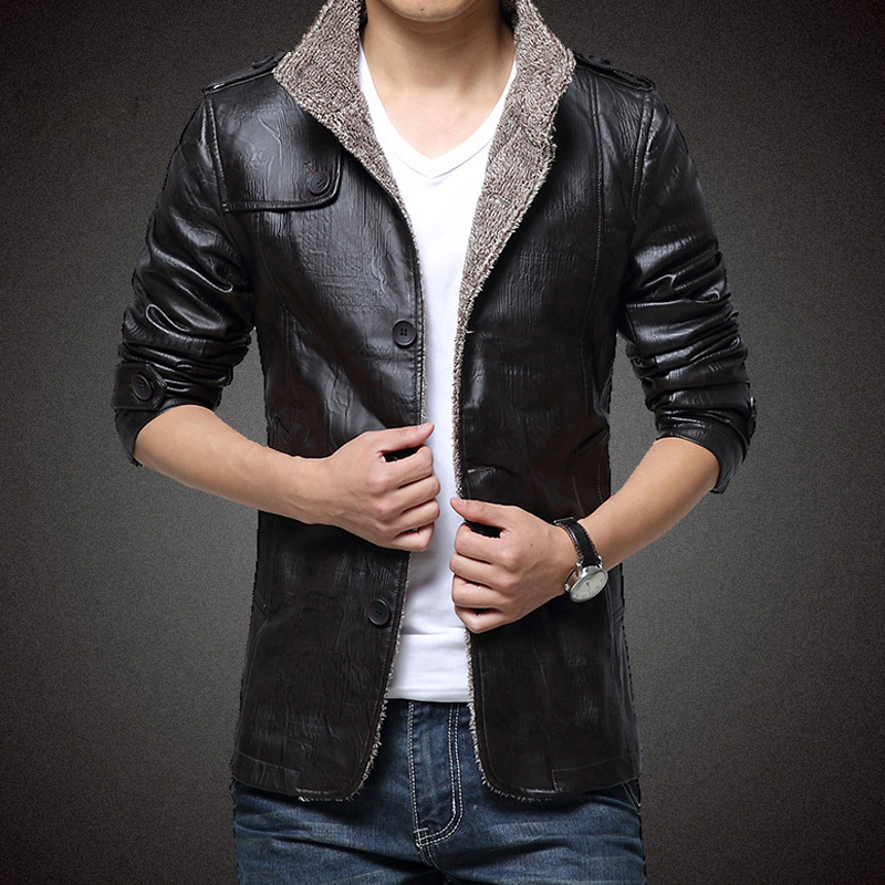 Khaki color pattern men s leather jacket high-quality stand-up collar retro comfortable fashion travel commute, Black
Khaki color pattern men s leather jacket high-quality stand-up collar retro comfortable fashion travel commute, Black