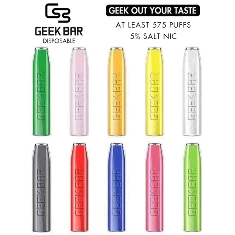 Geek Bar Disposable cigarettes Device Pod Kit 500mAh Battery 5%2.4ml Pre-filled Cartridge 575 puff Vape vs air plus bang xxl max
Geek Bar Disposable cigarettes Device Pod Kit 500mAh Battery 5%2.4ml Pre-filled Cartridge 575 puff Vape vs air plus bang xxl max
