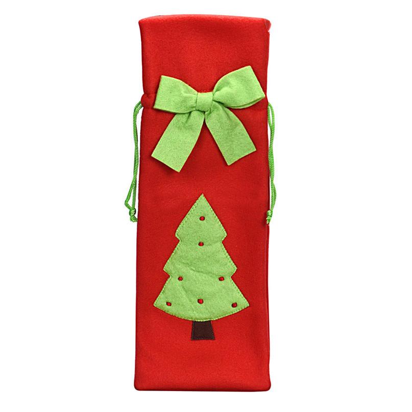 2021 Bags Ornaments New Xmas Santa Claus Wine Bottle Cover Bag Christmas Dinner Party Table Decor Free shipping