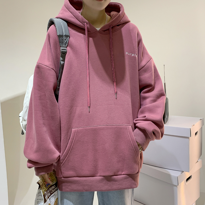 Hooded Hoodies Men Casual Loose Oversized Men Hoodie Japanese Korean Streetwear Solid Men's Hoodies 201127