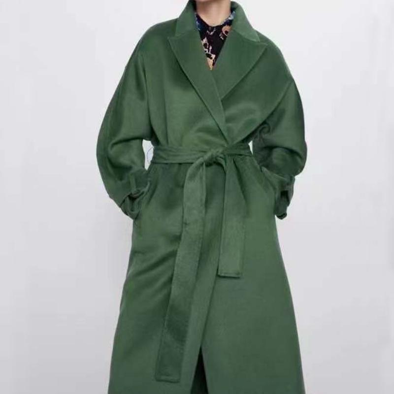 Women's Wool & Blends 2021 Elegant Long Green Coat Women Sleeve Loose Pocket Coats Chic Jacket Female Winter Autumn Outerwear
Women's Wool & Blends 2021 Elegant Long Green Coat Women Sleeve Loose Pocket Coats Chic Jacket Female Winter Autumn Outerwear