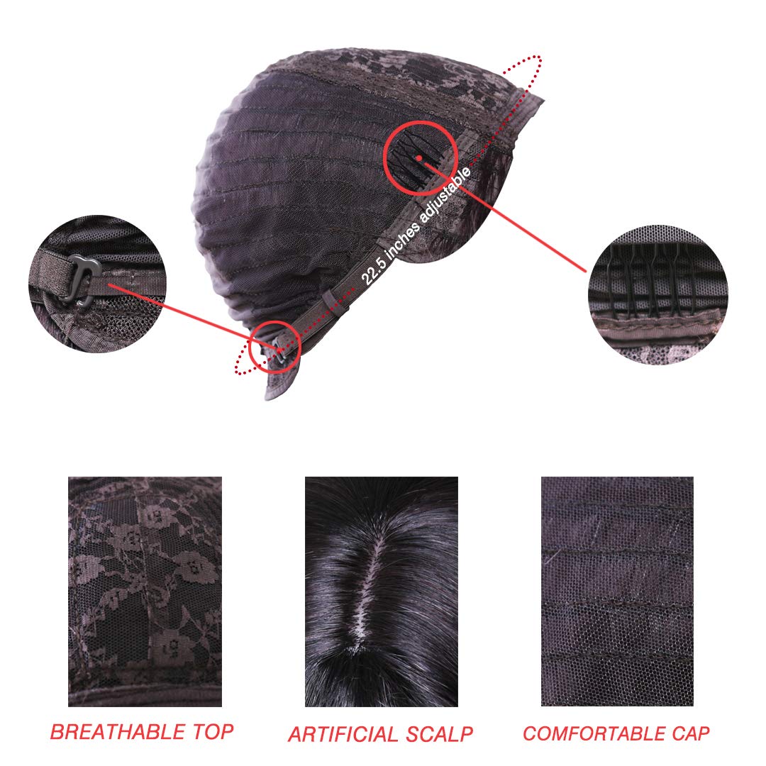 Womens Long Wave Hair Synthetic Wig wiht Bangs Fashion Wigs for Ladys Cosplay