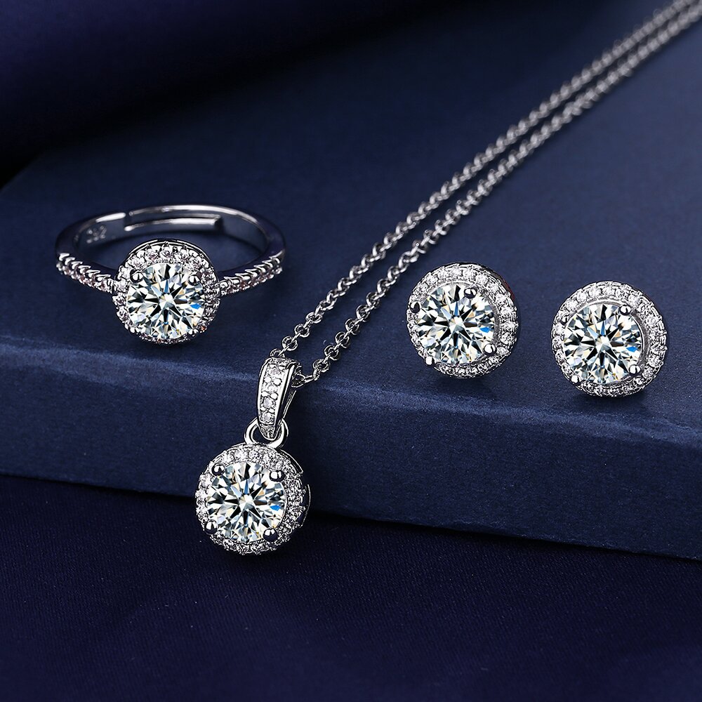 Solitaire Lab Diamond Jewelry set 925 Sterling Silver Party Wedding Rings Earrings Necklace For Women Bridal Moissanite Jewelry
Solitaire Lab Diamond Jewelry set 925 Sterling Silver Party Wedding Rings Earrings Necklace For Women Bridal Moissanite Jewelry