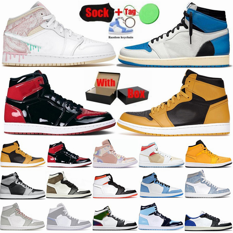 Air Jorden 1 Retro 1s Mens Basketball Shoes UNC Twist Dark Mocha University Blue Black Hyper Royal Fragment Jumpman Design Sports Sneakers Womens Trainers
Air Jorden 1 Retro 1s Mens Basketball Shoes UNC Twist Dark Mocha University Blue Black Hyper Royal Fragment Jumpman Design Sports Sneakers Womens Trainers