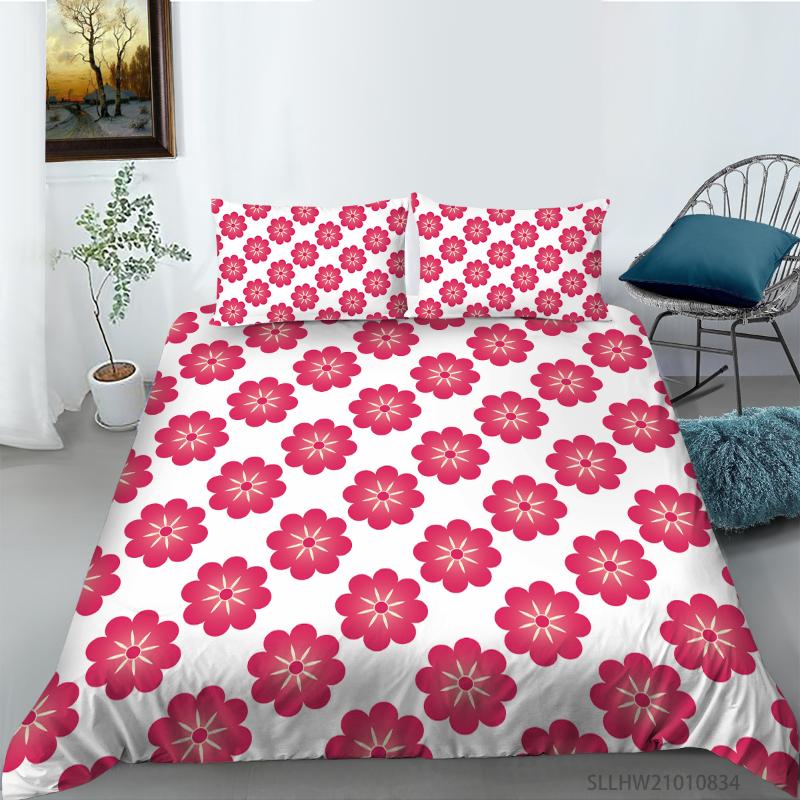 Bedding Sets Cartoon Red Flowers Printing Set Quilt Cover For Kids And Girls Bedroom Decor Drop 2/3 Pieces
Bedding Sets Cartoon Red Flowers Printing Set Quilt Cover For Kids And Girls Bedroom Decor Drop 2/3 Pieces