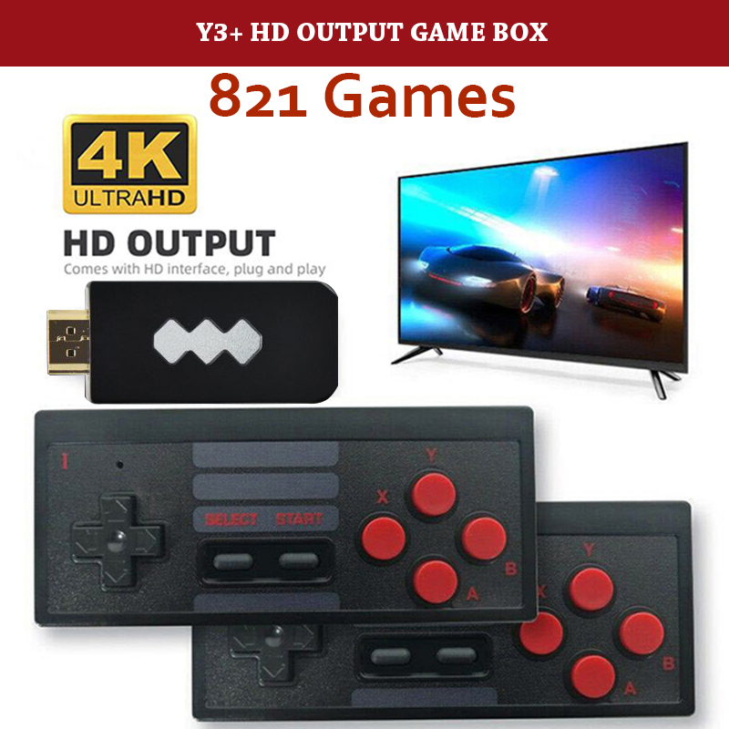 4K HD Video Game Console Built in 821 Classic Games Retro Dendy Game Console Wireless Controller TV Output Game box
4K HD Video Game Console Built in 821 Classic Games Retro Dendy Game Console Wireless Controller TV Output Game box