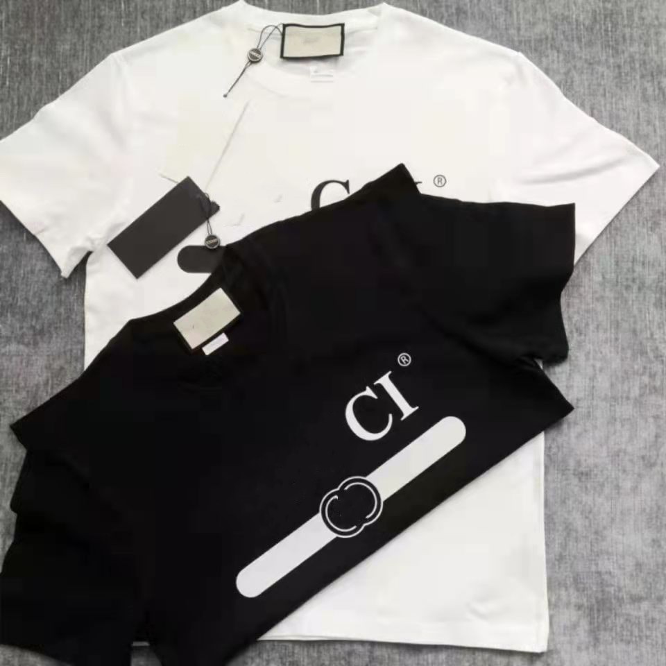 Men's T-Shirts Designer Tshirt Mens Womens High Style Short Sleeve Round Neck Fashion Letter Tees Printed T-shirt Size S-4XL, White