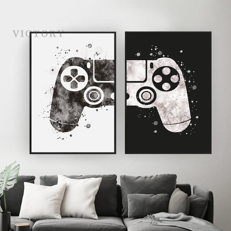 

Paintings Poster Gaming Canvas Painting Boys Game Print Gamepad Illustration Gamer Wall Art Picture For Kids Room Nursery Home Deco